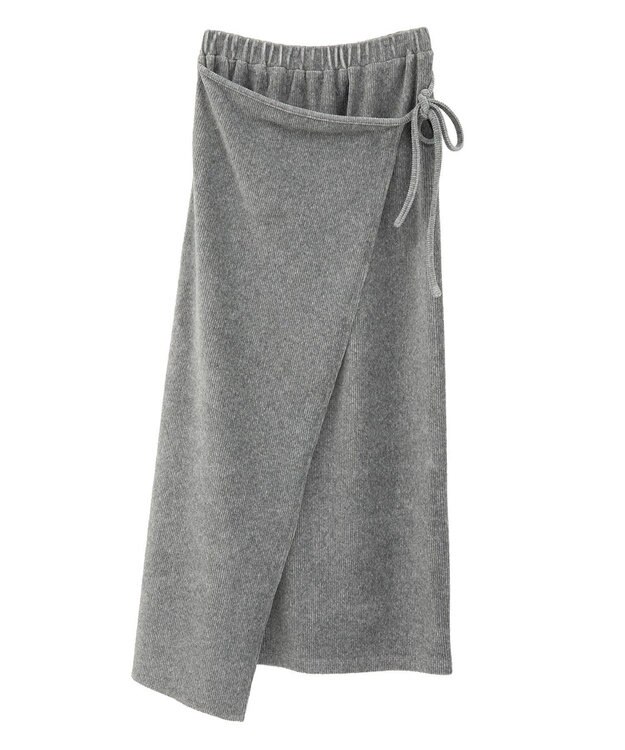 CRAFT STANDARD BOUTIQUE カットコーデュロイラップ風スカート Gray Mixture