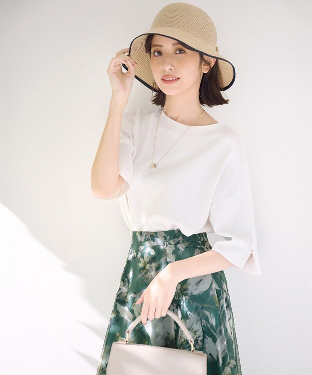 ANY SIS 【接触冷感・UVカット・洗える】ビューティクールボートネック プルオーバー オフ