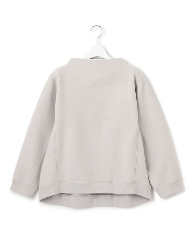 J.PRESS YORK STREET 【WOMEN】NEEDLE JERSEY ボトルネックプルオーバー ライトグレー系