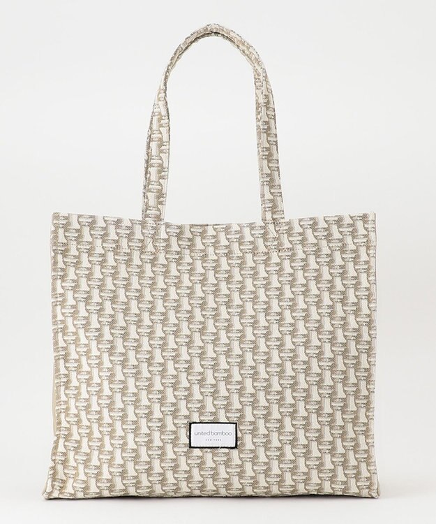 united bamboo ジャカードトートバッグ ベージュ系1