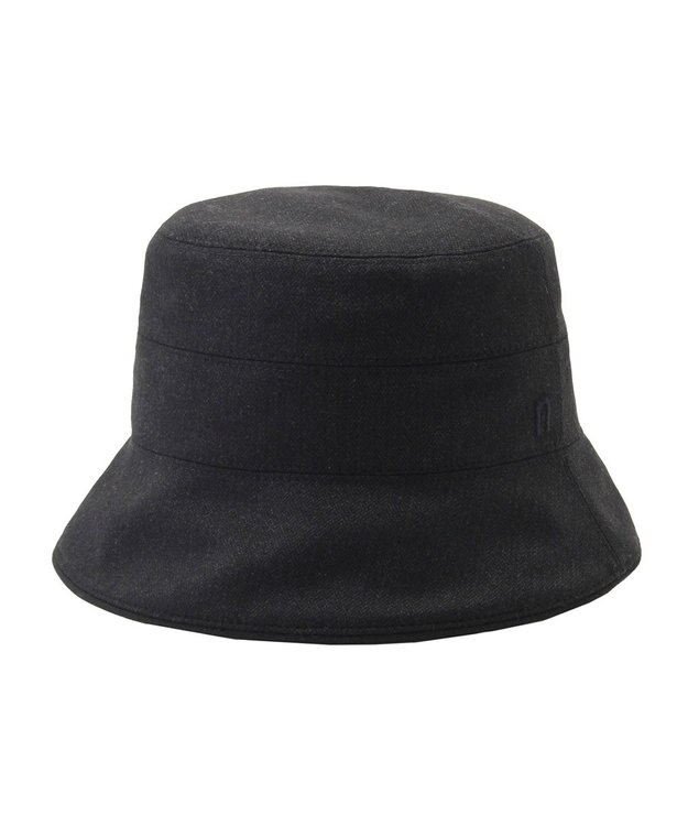 MOONBAT FURLA(フルラ)ツイードダウン ハット 帽子 UVカット サイズ調整 日本製 ブラック