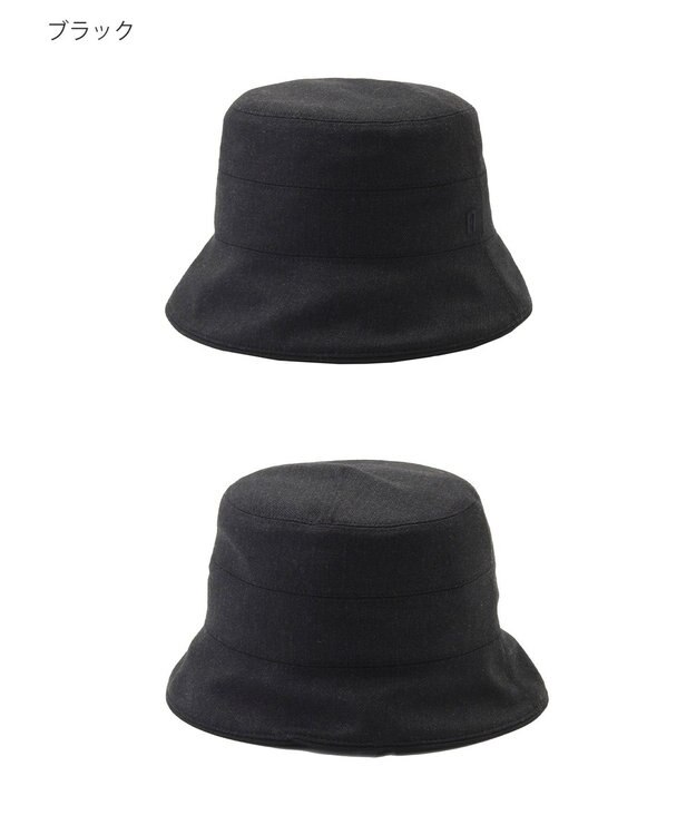 MOONBAT FURLA(フルラ)ツイードダウン ハット 帽子 UVカット サイズ調整 日本製 ブラック