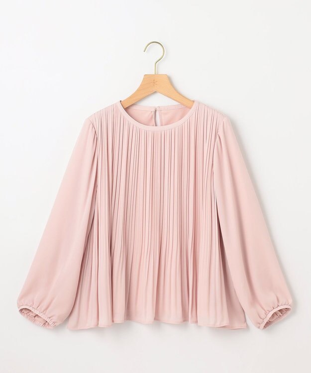 組曲 S 【WEB限定】ジョーゼットシフォンプリーツ ブラウス ピンク系