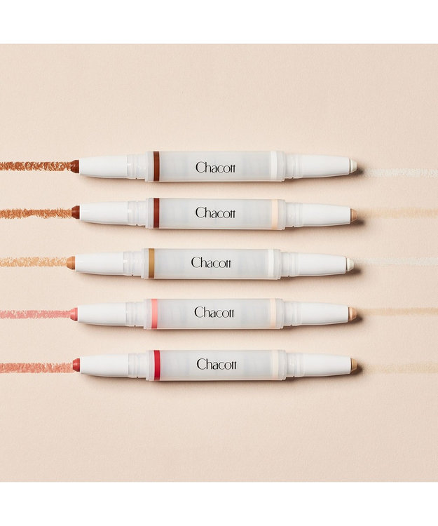 Chacott Cosmetics ダブルマルチクレヨン【中顔面短縮カラー】 セコイア×ピュアホワイト