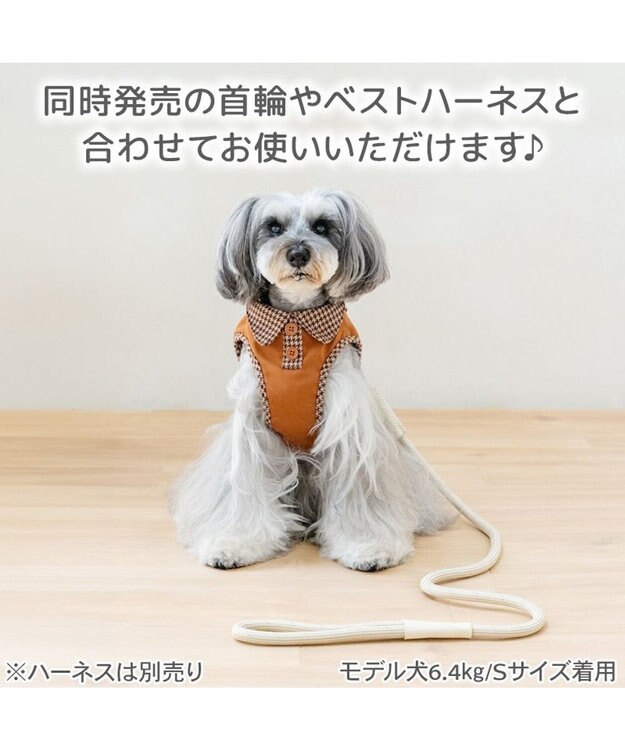 PET PARADISE ペットパラダイス ロープ リード ベージュ　ＳＳ～ＳＭ ベージュ