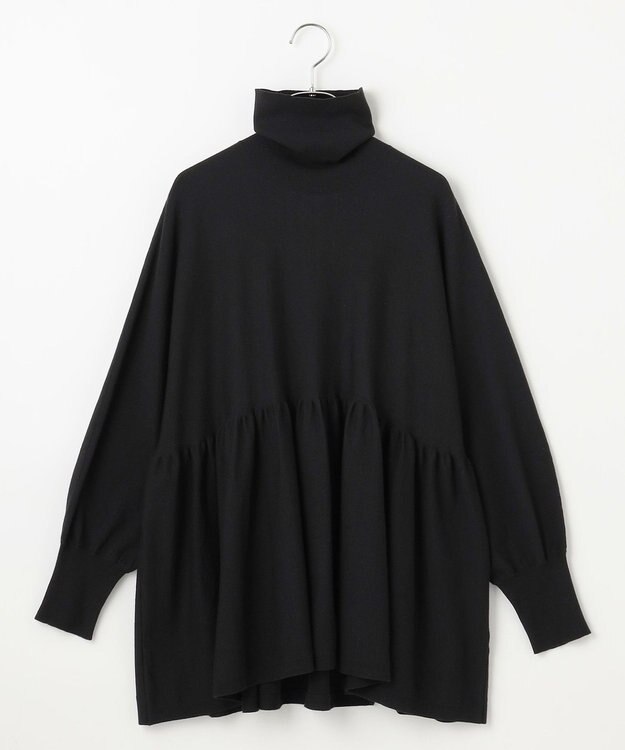 #Newans 【洗える】ペプラムデザインワイドシルエットプルオーバー ブラック