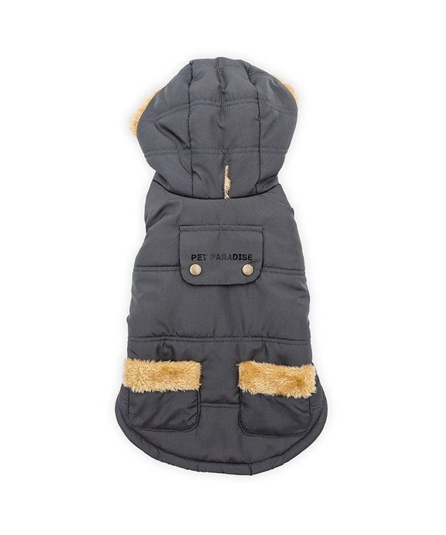 PET PARADISE ペットパラダイス 防寒フード付コート 小型犬 ブラック
