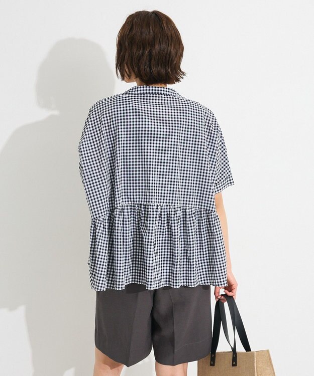 CRAFT STANDARD BOUTIQUE ペプラムブラウス Gingham Check