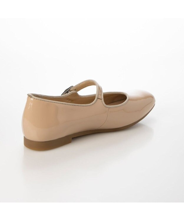 ing <ing>【WEB限定】ストラップフラットシューズ ベージュエナメル