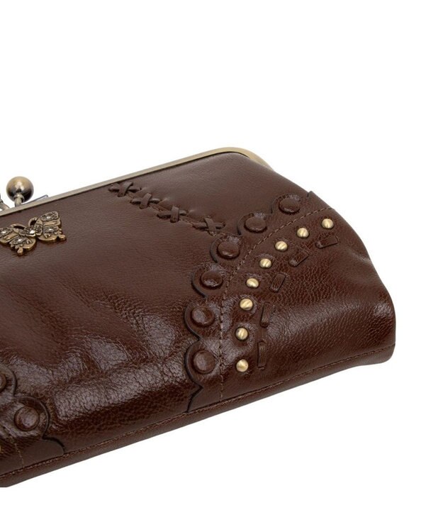 ANNA SUI マチルダ 二つ折り口金長財布 ブラウン