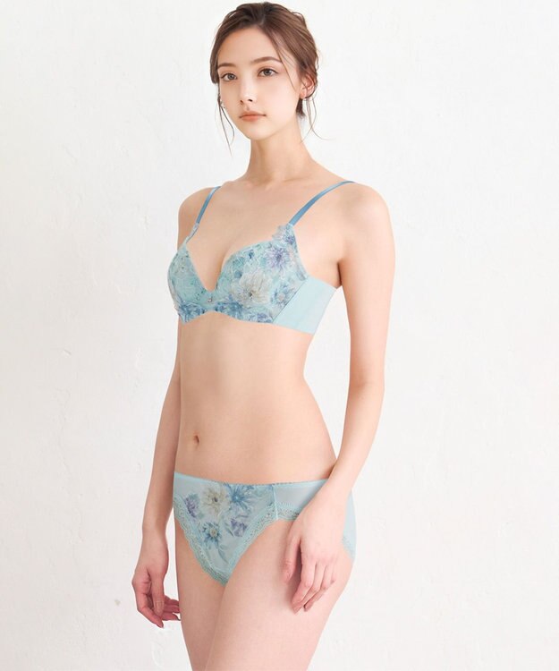 WACOAL ショーツ 【ハグするブラ】 BXB478とペア はきこみ丈あさめ やわらかく伸びる(バック) レディース PXB178 /ワコール ターコイズ