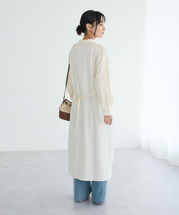 CRAFT STANDARD BOUTIQUE インド製 カットワークシシュウワンピース Natural