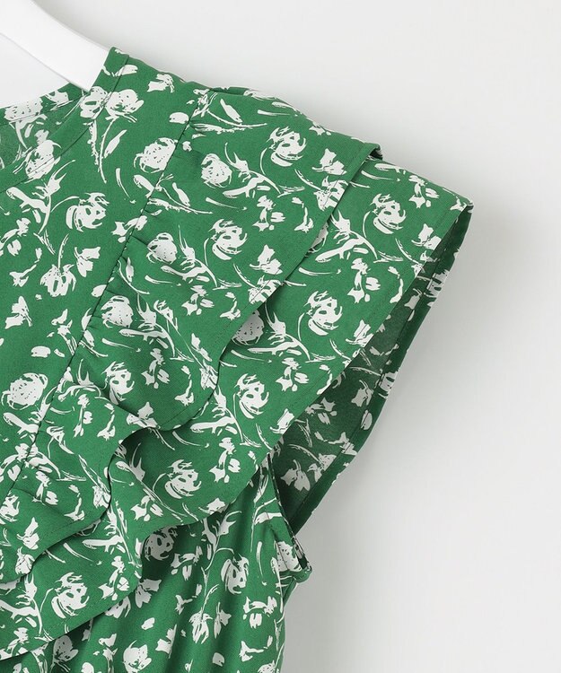 Feroux 【美人百花7月号掲載】フラワープリント ワンピース グリーン系9