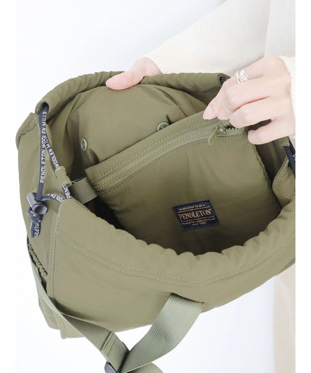 CRAFT STANDARD BOUTIQUE ＜PENDLETON × MARIE INABA＞ DRAW 2WAY BAG Olive