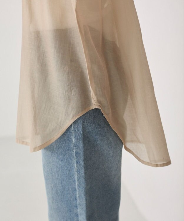 WEGO 【ANGIE VINTAGE】シアーシャツ ライトベージュ