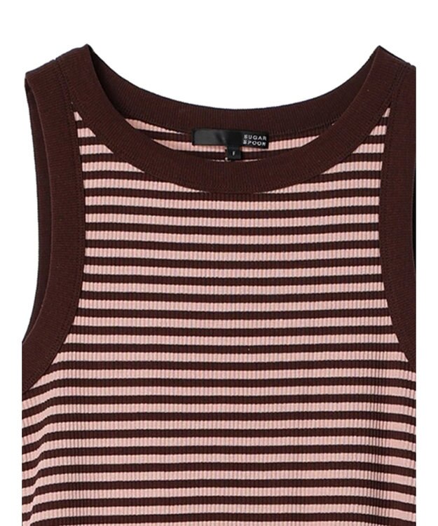 Green Parks ・ＳＵＧＡＲ　ＳＰＯＯＮ　ボーダーアメスリワンピース Brown