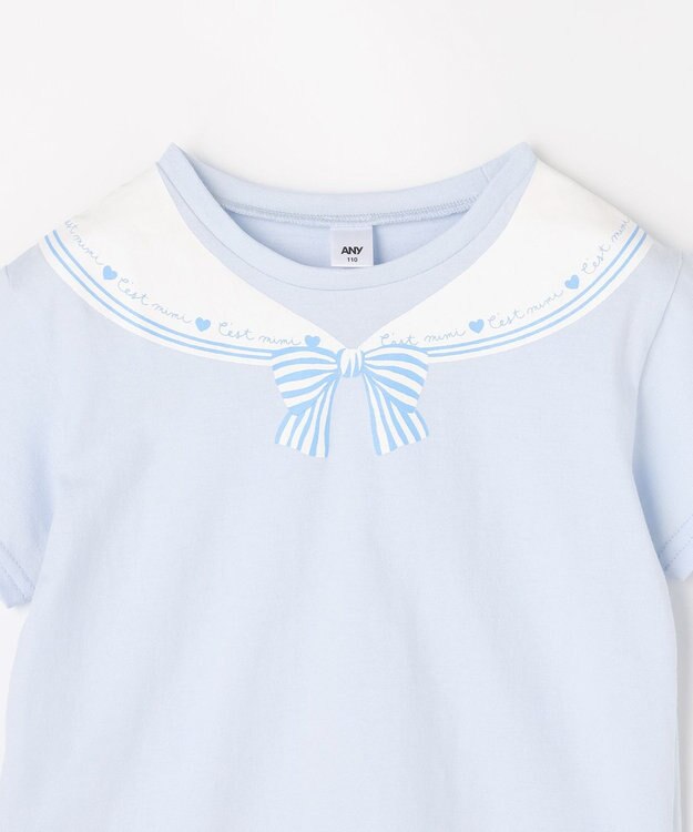 ANY KIDS 【一部店舗/WEB限定】【綿100%】プリント 半袖Tシャツ サックスブルー×セーラー