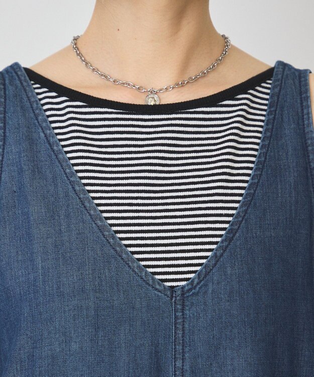 AMERICAN HOLIC バックリボンデニムオールインワン One Wash
