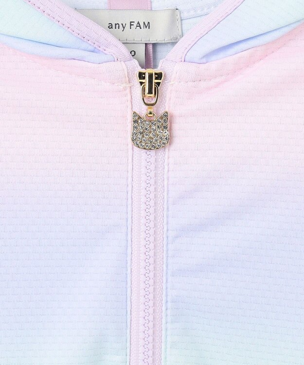 ANY KIDS サラサラ UVカット パーカー レインボー