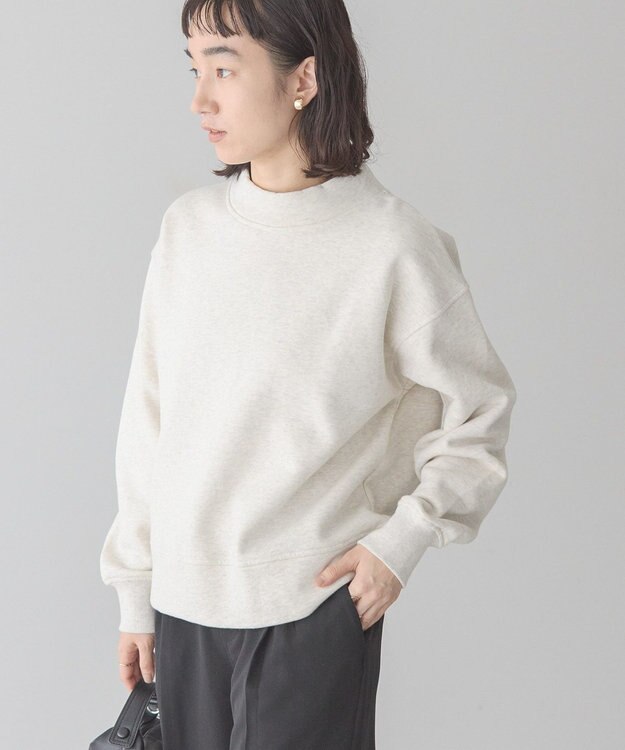 AMERICAN HOLIC モックネック裏起毛プルオーバー Oatmeal