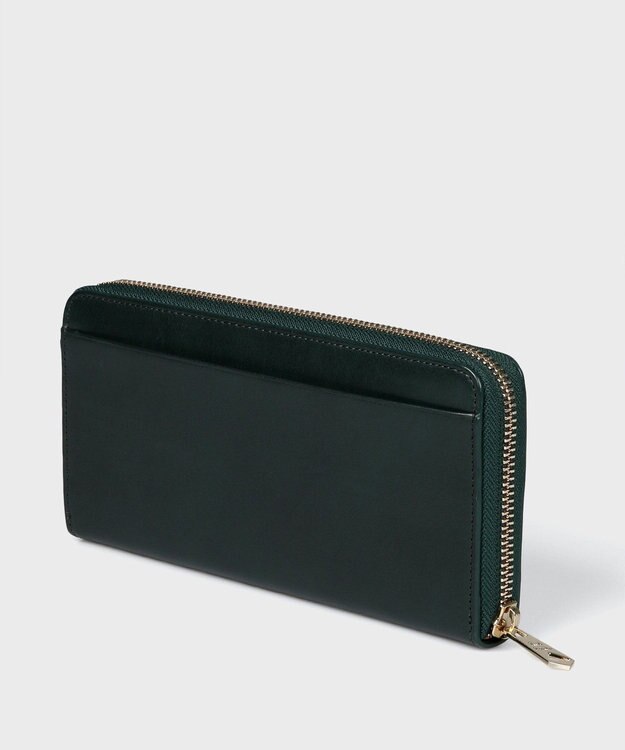 Paul Smith ベジタン ラウンドジップ 長財布 ダークグリーン