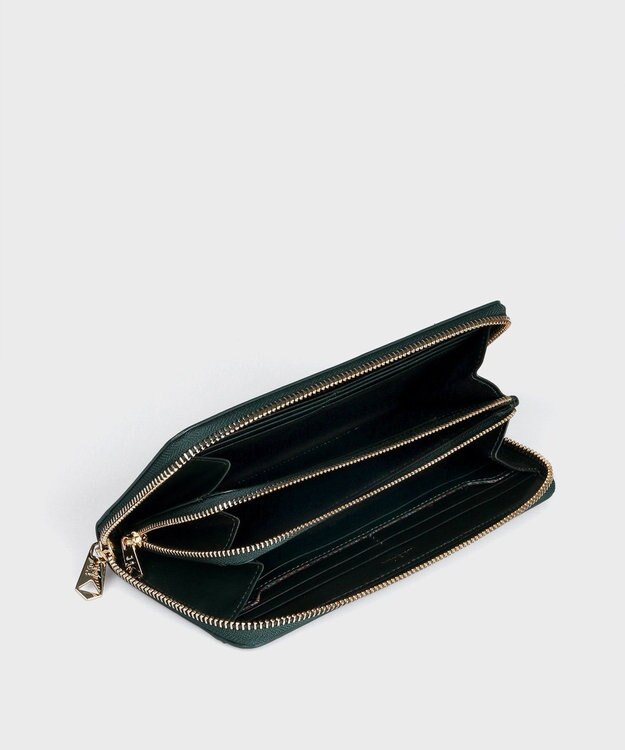 Paul Smith ベジタン ラウンドジップ 長財布 ダークグリーン