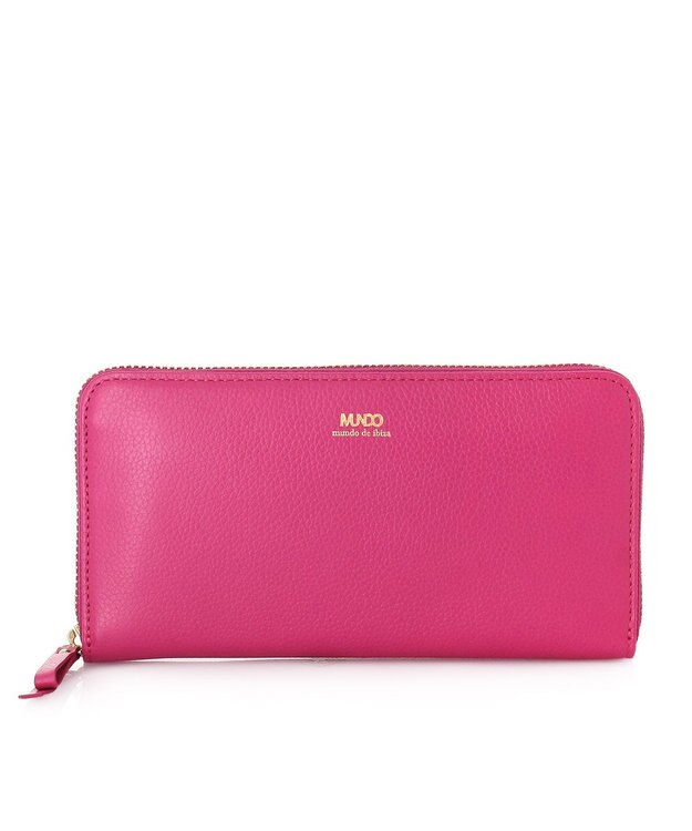 IBIZA MUNDO　牛革　ラウンドファスナー長財布 ピンク