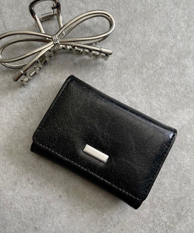 WEGO プレートフラップミニウォレット ブラック