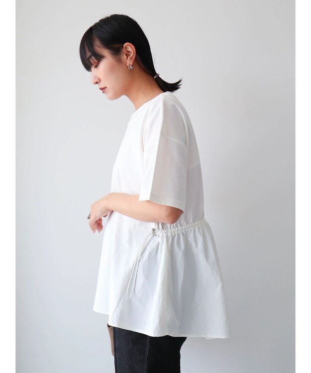 Green Parks 脇ドロストドッキングプルオーバー White