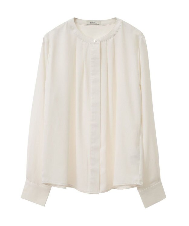 earth music&ecology フロントタックブラウス Ivory