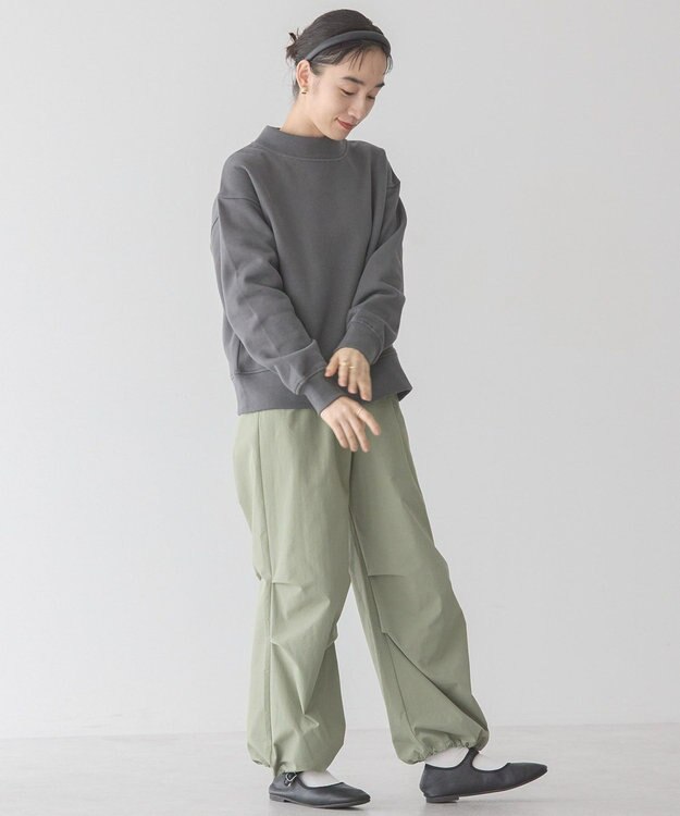 AMERICAN HOLIC モックネック裏起毛プルオーバー Charcoal Gray