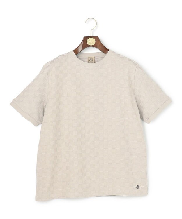 J.PRESS MEN ジャケットインの最適解【接触冷感 / 吸水速乾】【J.PRESS PREMIUM JERSEY】アーガイルリンクス Tシャツ グレー系