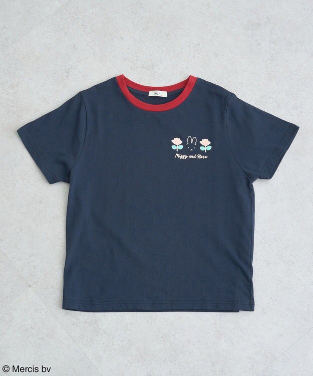 earth music&ecology ｍｉｆｆｙ／ｅａｒｔｈ　Ｒｏｓｅ　ｒｉｎｇｅｒ　Ｔｅｅ Navy