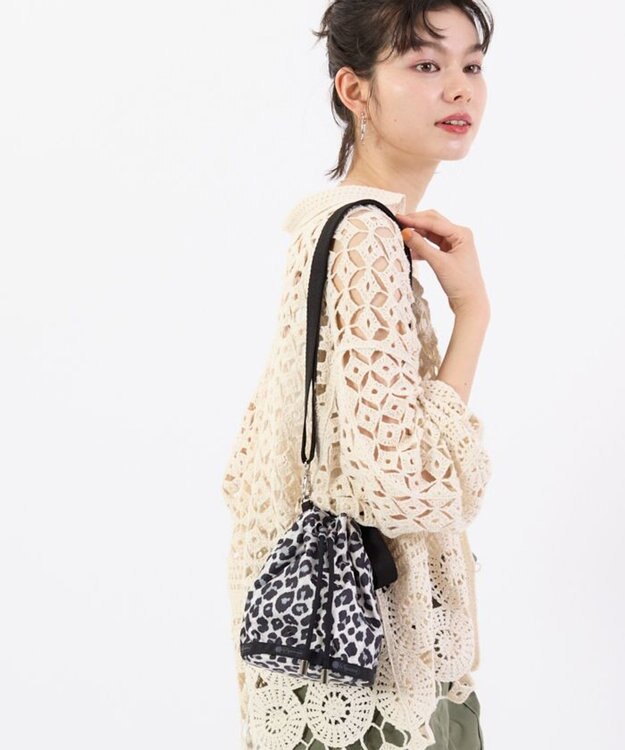 LeSportsac DRAWSTRING BUCKET XBODY/ニュートラルレオパード ニュートラルレオパード