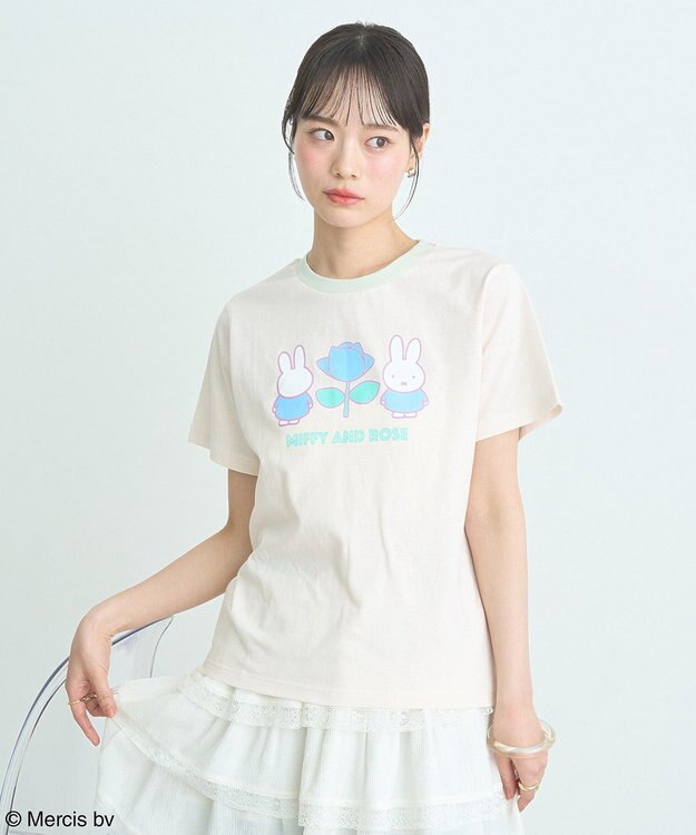 earth music&ecology ｍｉｆｆｙ／ｅａｒｔｈ　Ｒｏｓｅ　ｒｉｎｇｅｒ　Ｔｅｅ Cream