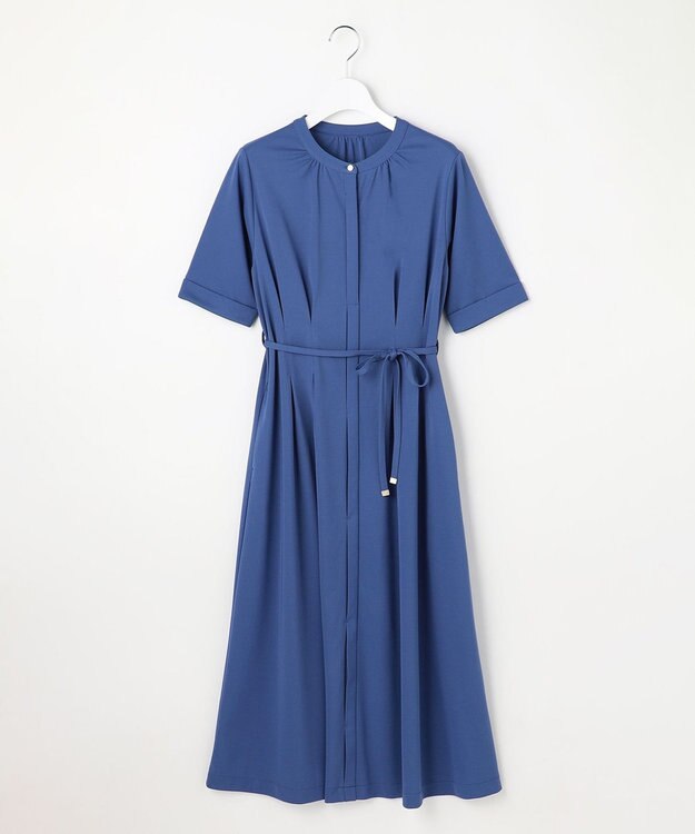 ANY SIS ジョーゼットジャージー ワンピース ブルー