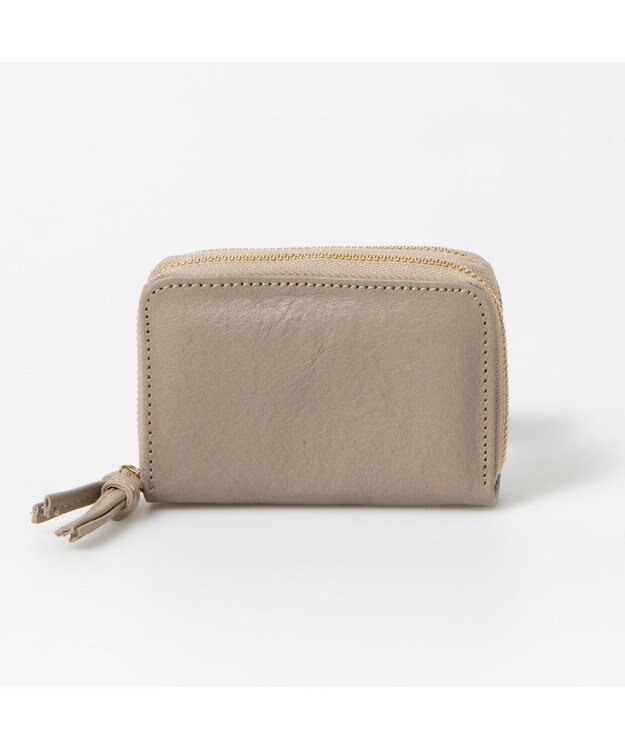 UNBILLION ペルケ perche / イタリアンレザー・ジャバラカードキーケース ライトグレー