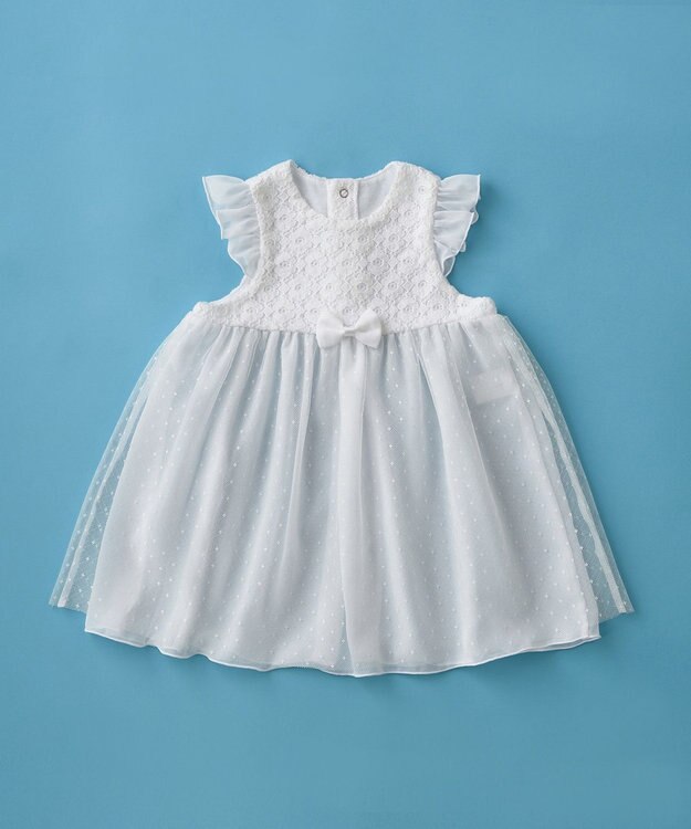 MIKI HOUSE HOT BISCUITS 【ミキハウス】 セレモニードレスセット3点セット 白