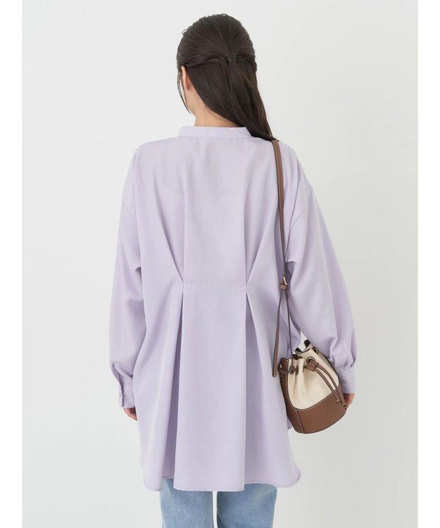 earth music&ecology バックデザインシャツ Lavender