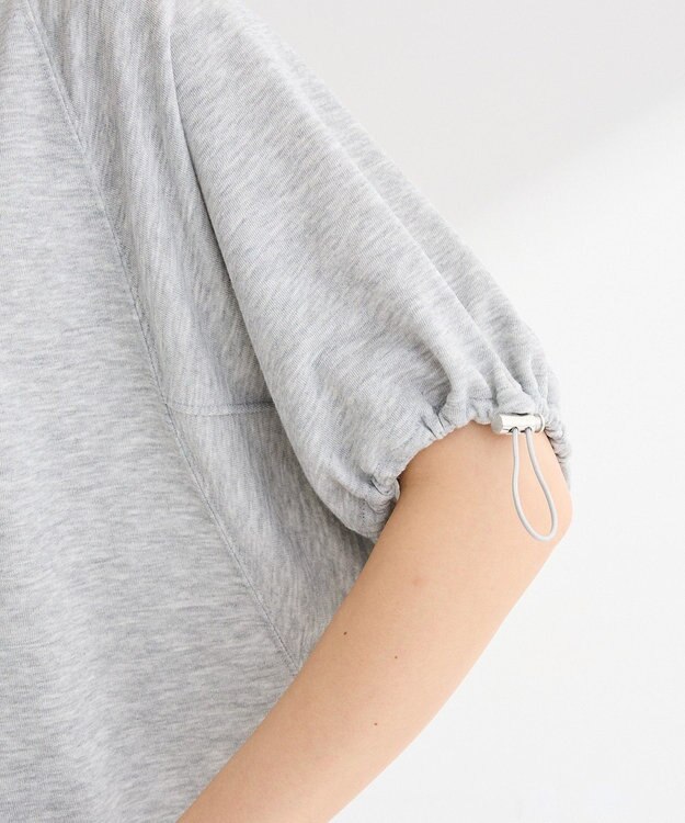 Green Parks 袖ドロストシアー裏毛ドッキングプルオーバー Gray Mixture