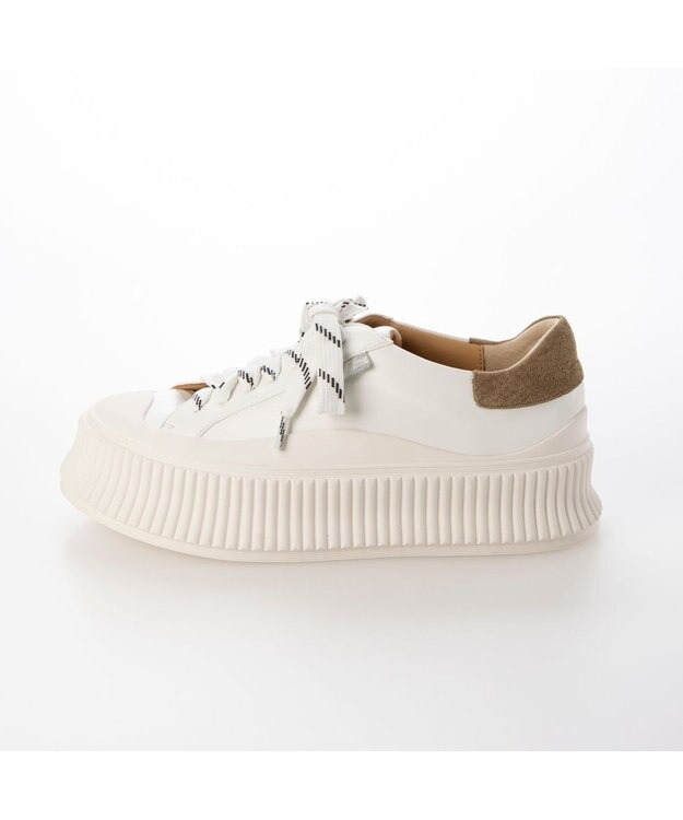 MODE ET JACOMO <carino>デザインソールスニーカー ホワイト