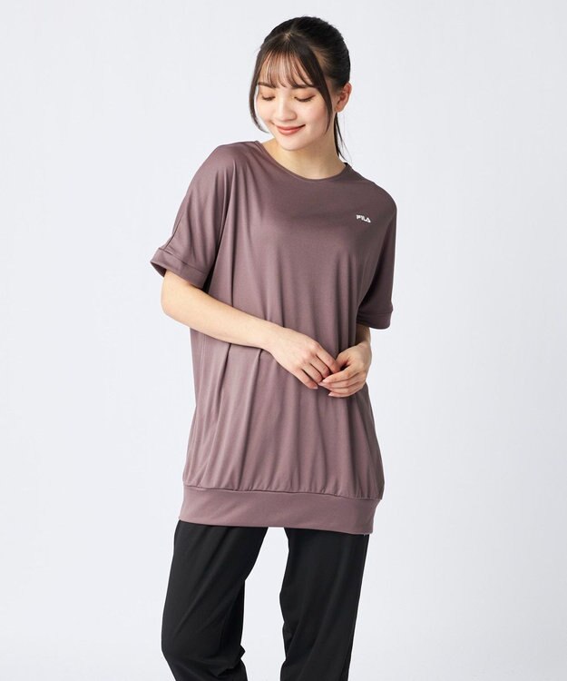 OP／FILA 【FILA】水陸両用フィットネスウェア 2点セット ダークパープル