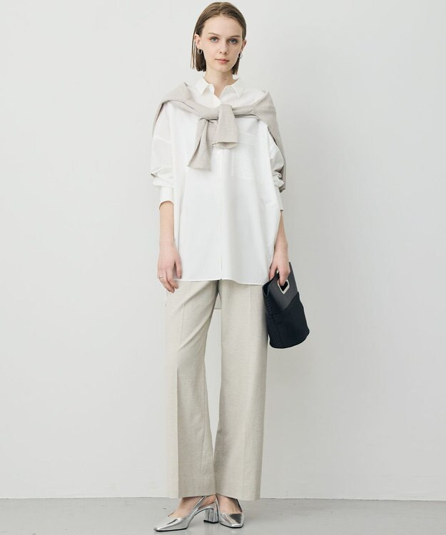 ICB 【3/6-3/22期間限定・受注生産】クリーンブロード シャツカスタマイズ 白シャツ×ポケットモノグラム柄×刺繍あり