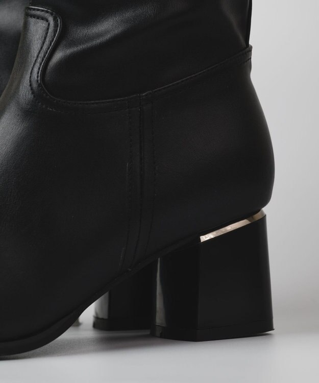 BONTRE 【PRECIEUX JOUET/プレシュウジュエ】メタルヒールロングブーツ ブラック