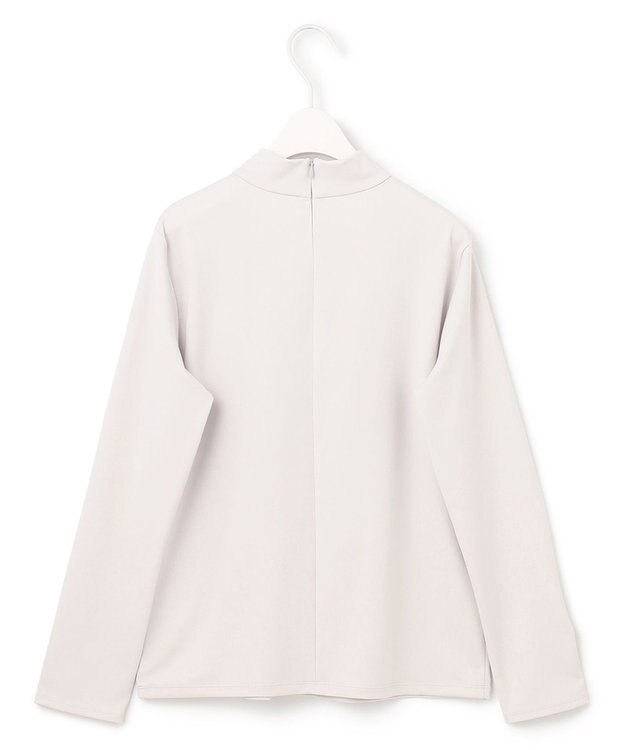 ICB L 【洗える】シャイニースムース ハイネックカットソー ライトグレー系