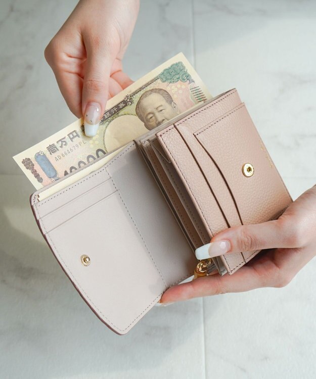 ACE BAGS & LUGGAGE 【新色登場】 Jewelna Rose フォリー 本革 二つ折り財布 15146 ピンクベージュ