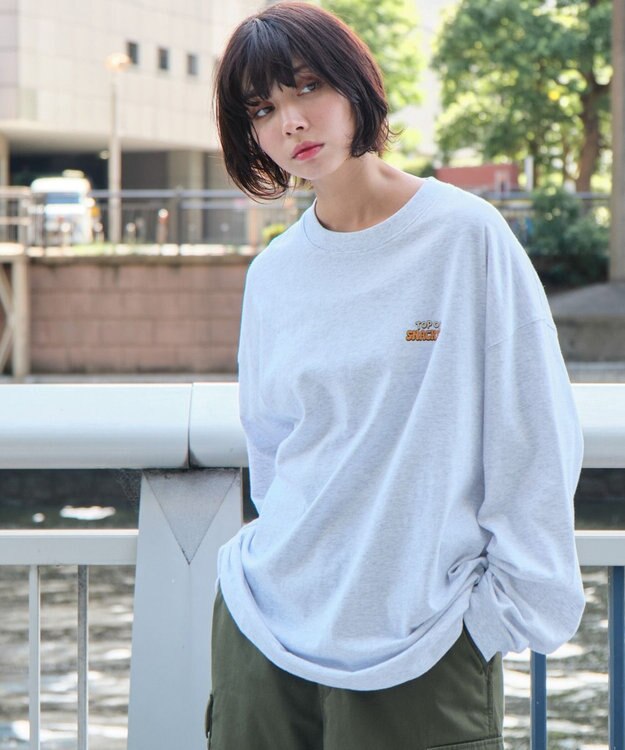WEGO 【ユニセックス着用ITEM】ボーイズグラフィックBIG　T（LS） ライトグレー