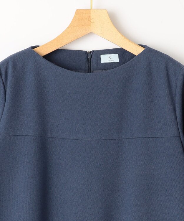 組曲 バックプリーツ ワンピース ブルー系