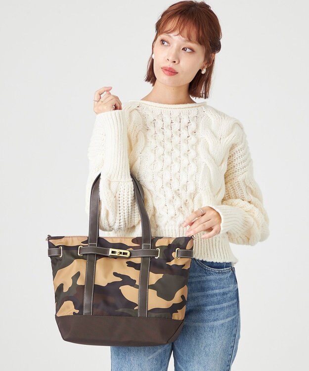 LA BAGAGERIE ベルテッド2WAYトート カモフラージュ