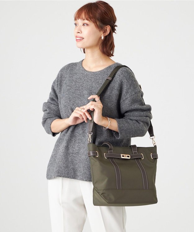 LA BAGAGERIE ベルテッド2WAYトート グレー